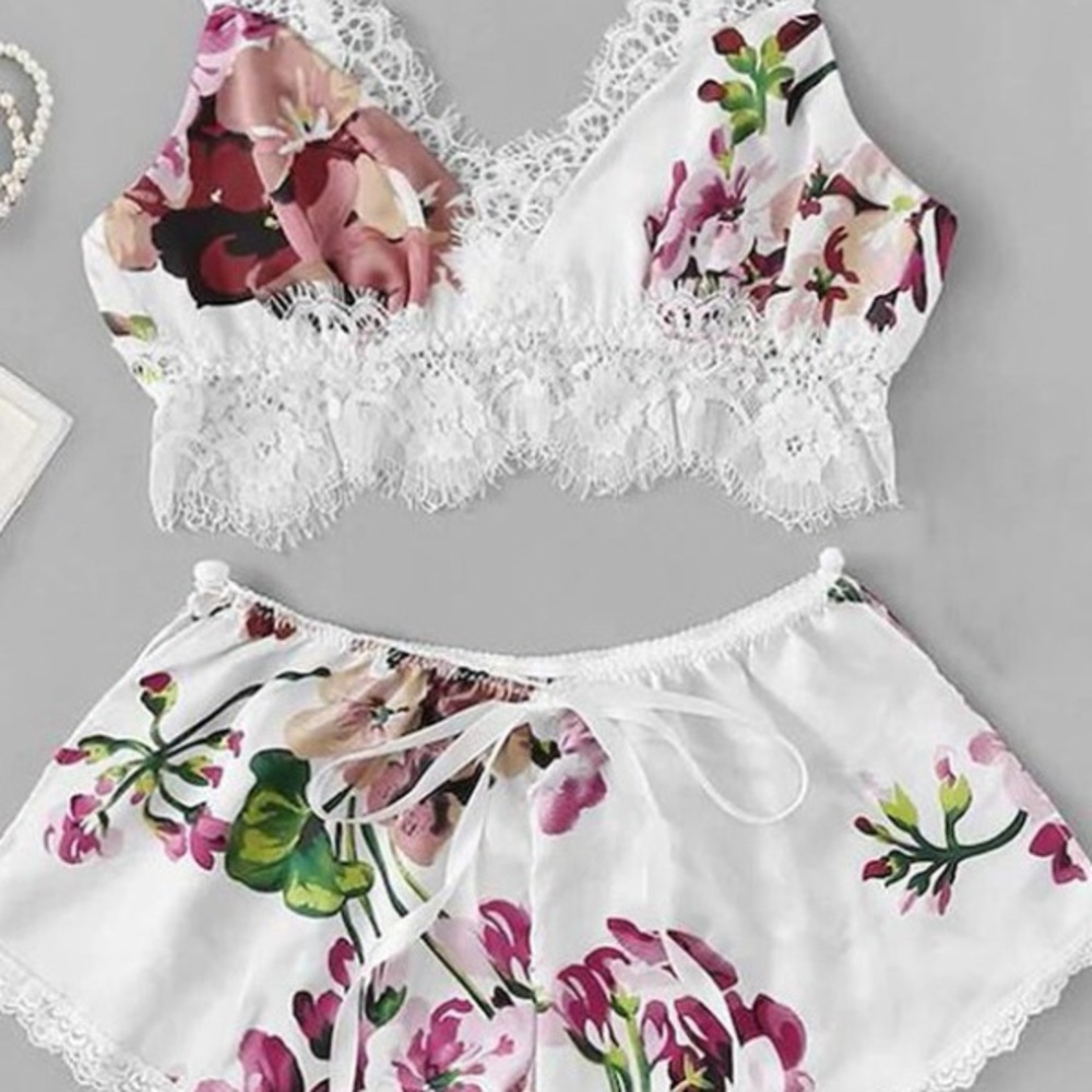Sexy floral sleepwear